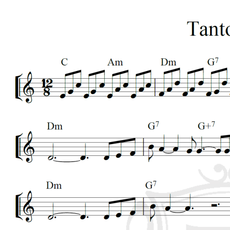 Tanto Cara - Piano