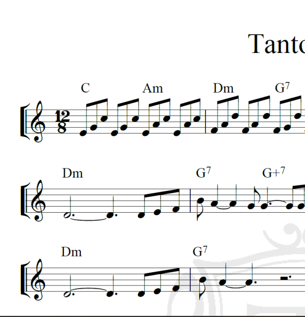 Tanto Cara - Piano