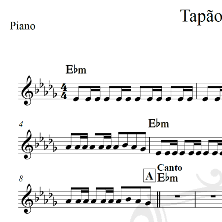 Tapão na raba - Raí saia rodada - Cifra