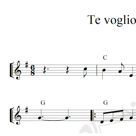 Te voglio bene assaje - Piano