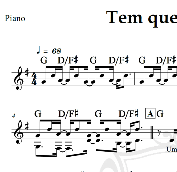 Tem que ser você - Victor e Leo - Piano/Vocal