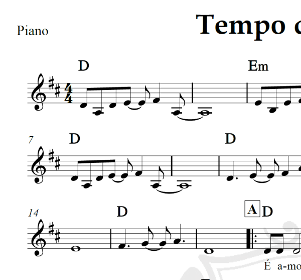 Tempo de alegria - Ivete Sangalo - Piano/Vocal