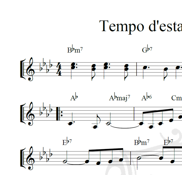 Tempo d'estate (a Venezia) - Piano