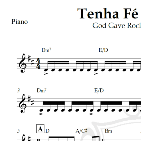 Tenha Fé na Música (God Gave Rock and Roll to You) - Roupa Nova - Piano/Vocal