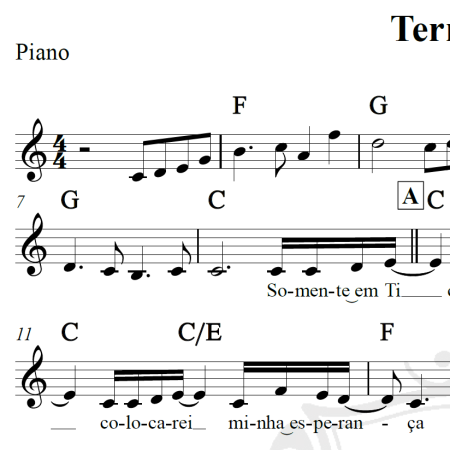 Terra seca - Fraternidade São João Paulo II - Piano/Vocal