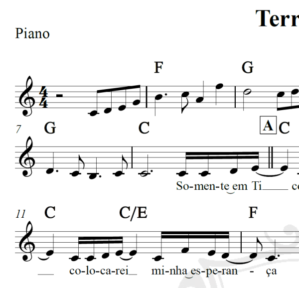 Terra seca - Fraternidade São João Paulo II - Piano/Vocal