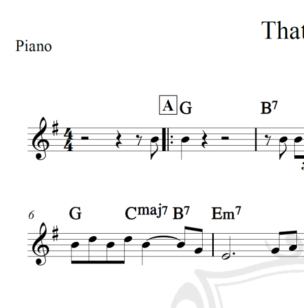 That's life - Frank Sinatra - Piano