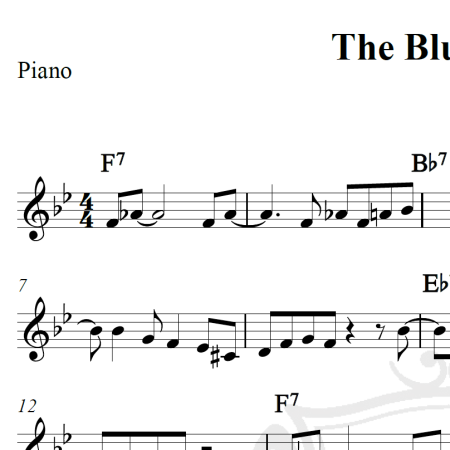 The Blues Walk - Piano