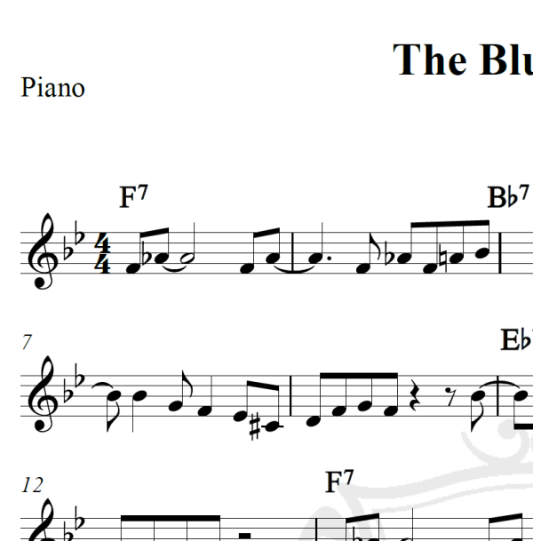 The Blues Walk - Piano