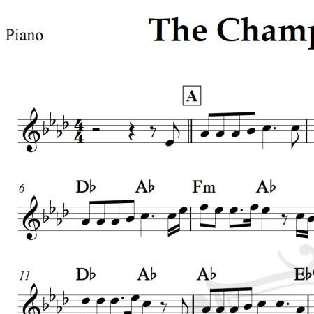 The Champion's theme - Kenny G. - Piano