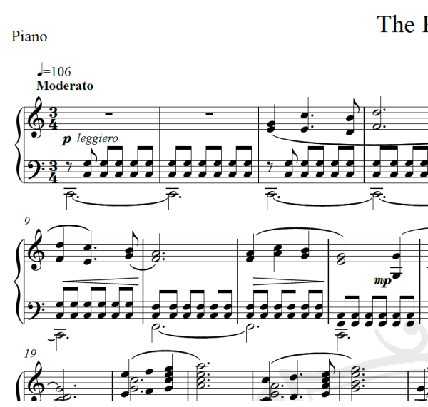 The Holiday - Piano