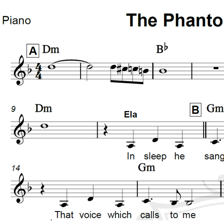 The Phantom of the Opera - Piano/Vocal