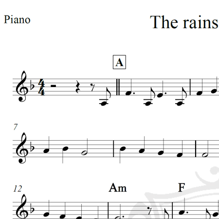 The rains of castmere - Piano