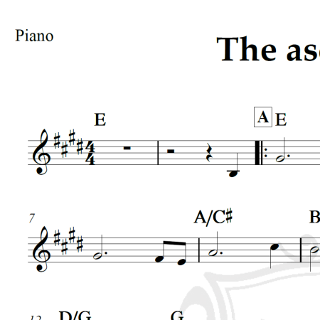 The ascencion - Vangelis - Piano
