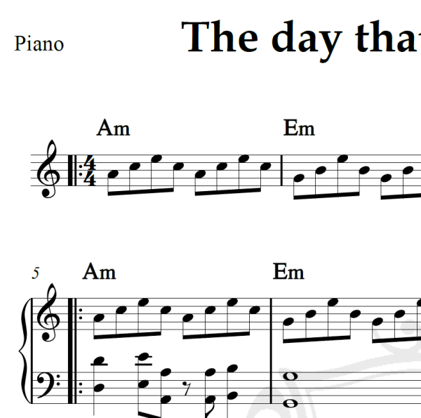 The day that never comes - Metallica - Piano