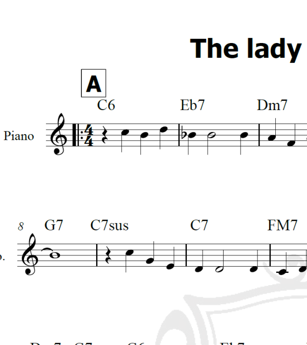 The lady is a tramp - Piano