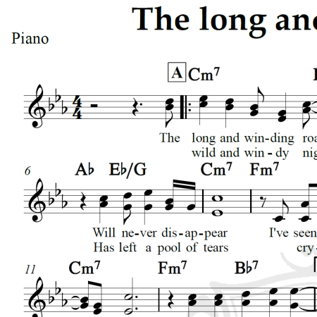 The long and widing road - The Beatles - Piano/Vocal