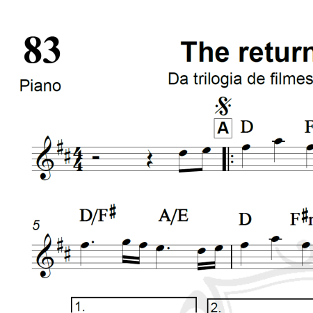 The return of the king - Piano