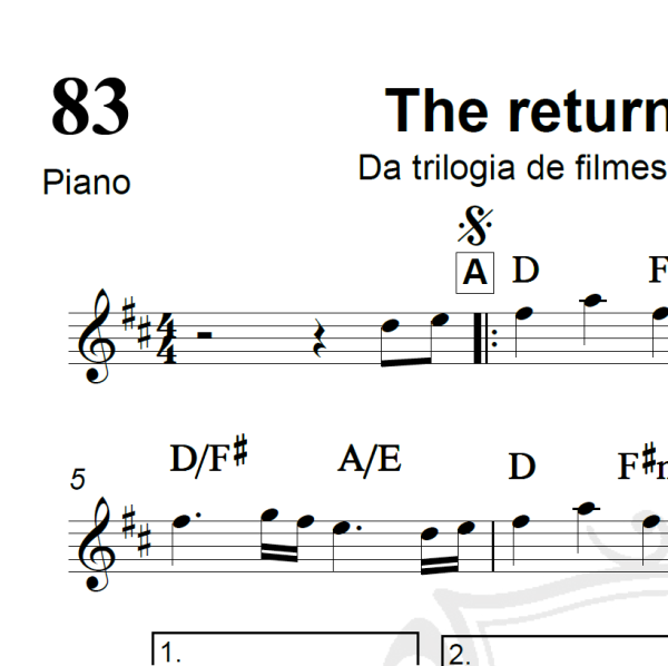 The return of the king - Piano