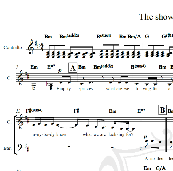 The show must go on - Queen - Arranjo Coral