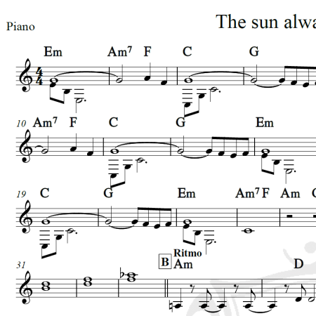 The sun always shines on TV - A-ha - Cifra