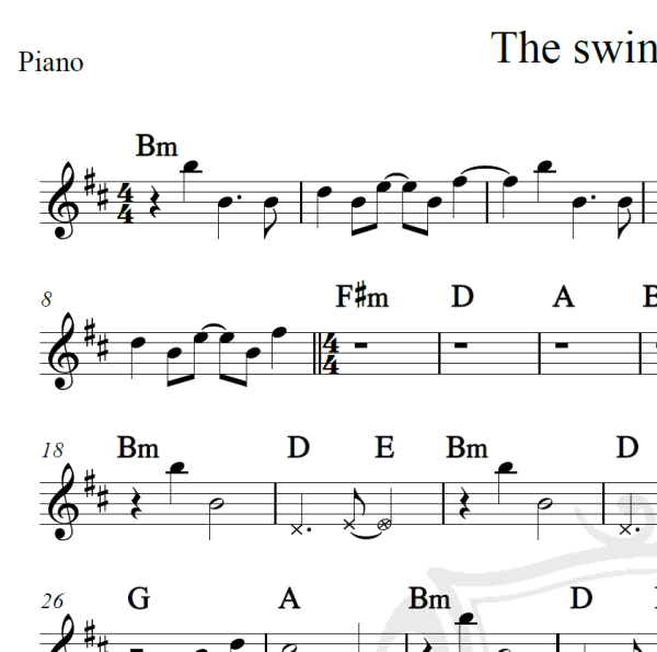 The swing of things - A-ha - Cifra