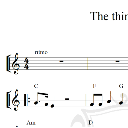 The thing you do - Piano