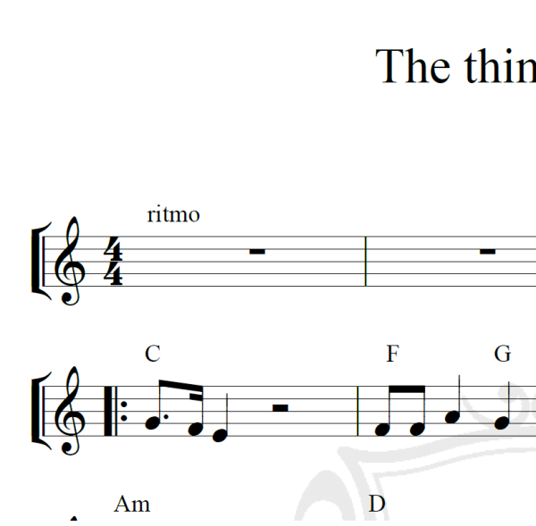 The thing you do - Piano