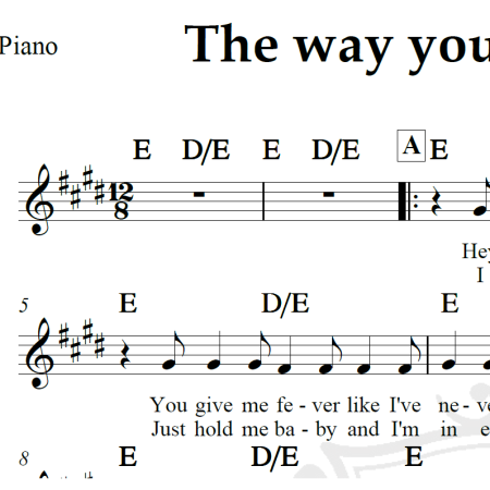 The way you make me feel - Michael Jackson - Piano/Vocal