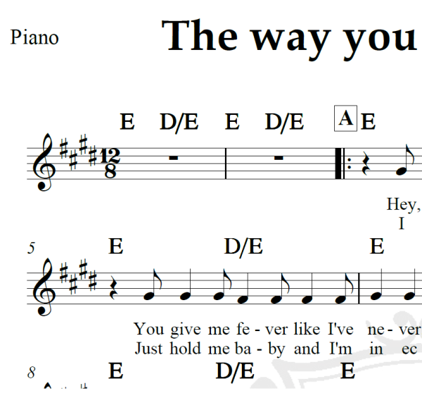 The way you make me feel - Michael Jackson - Piano/Vocal