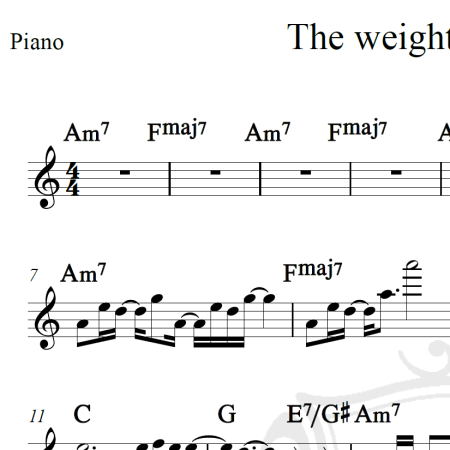 The weight of the world - Piano
