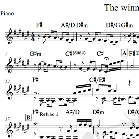 The winner takes it all - ABBA - Piano