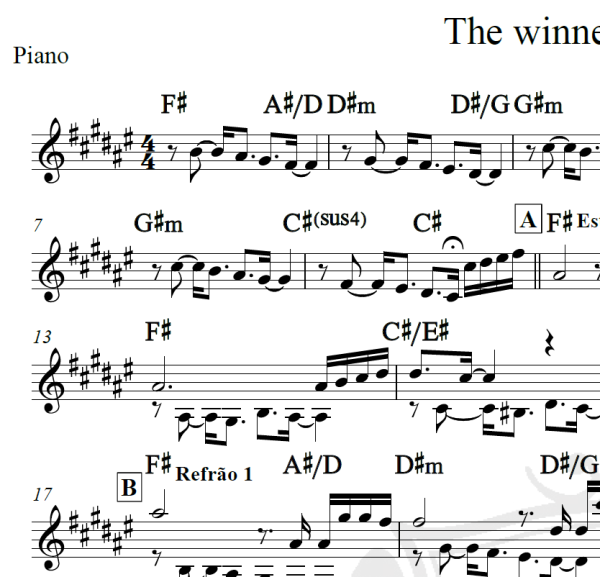 The winner takes it all - ABBA - Piano