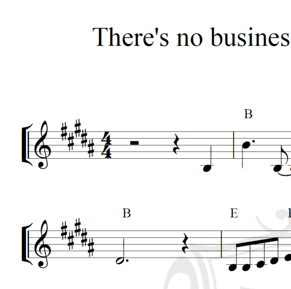 There's no business like show business - Piano