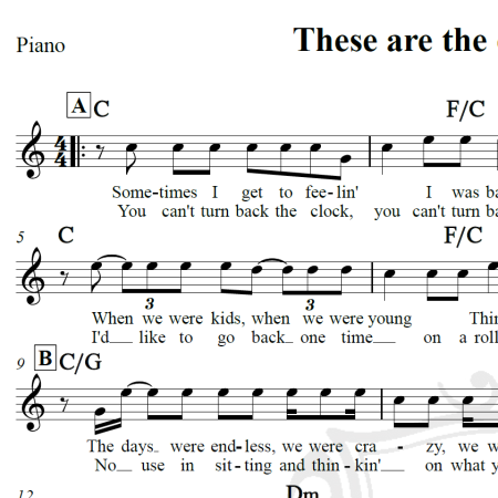 These are the days of our lives - Queen - Piano/Vocal