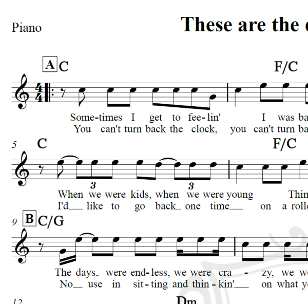 These are the days of our lives - Queen - Piano/Vocal