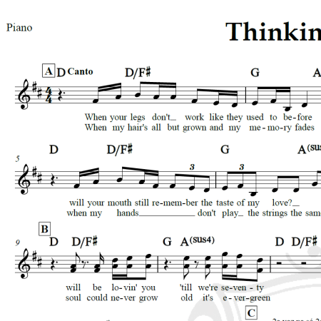 Thinking out loud - Ed Sheeran - Piano/Vocal