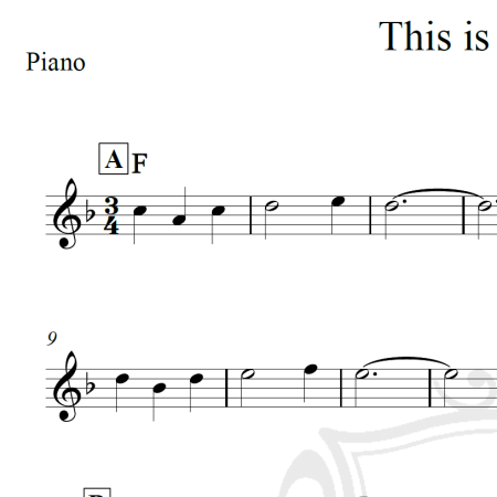 This is my song - Charlie Chaplin - Piano