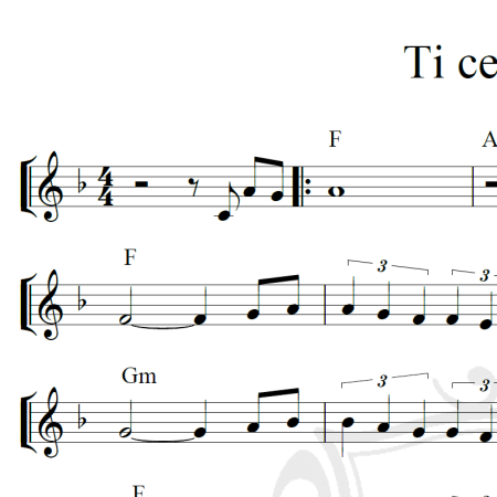 Ti cerchero - Piano