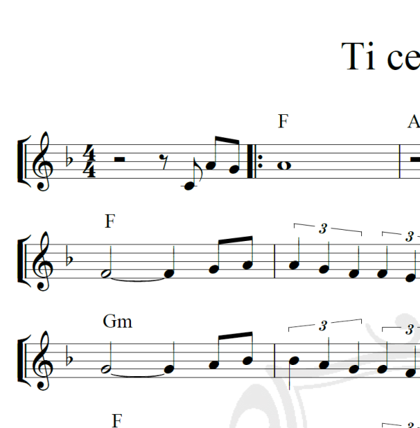 Ti cerchero - Piano