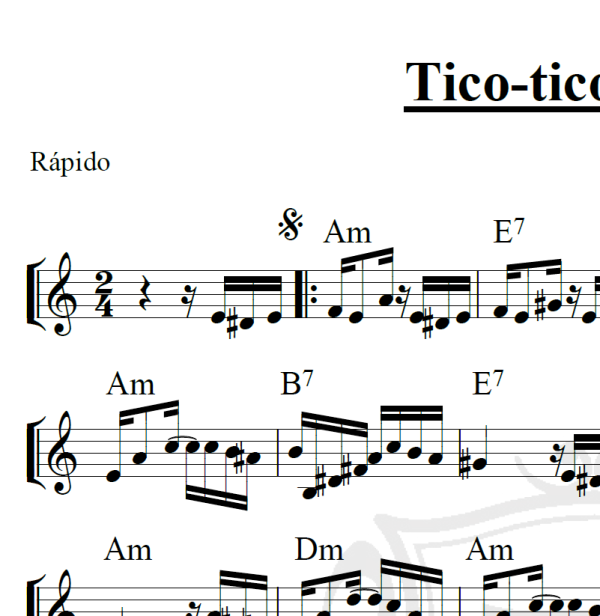 Tico-tico no fubá - Piano