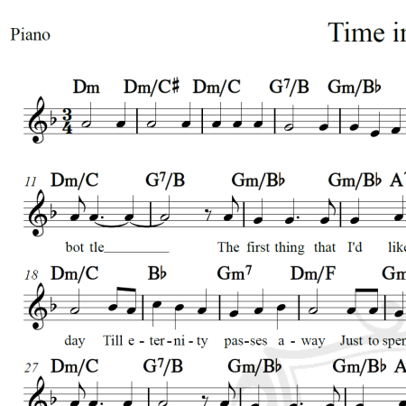 Time in a bottle - Jim Croce - Piano/Vocal