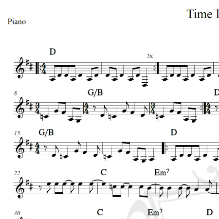 Time like these - Foo Fighters - Piano