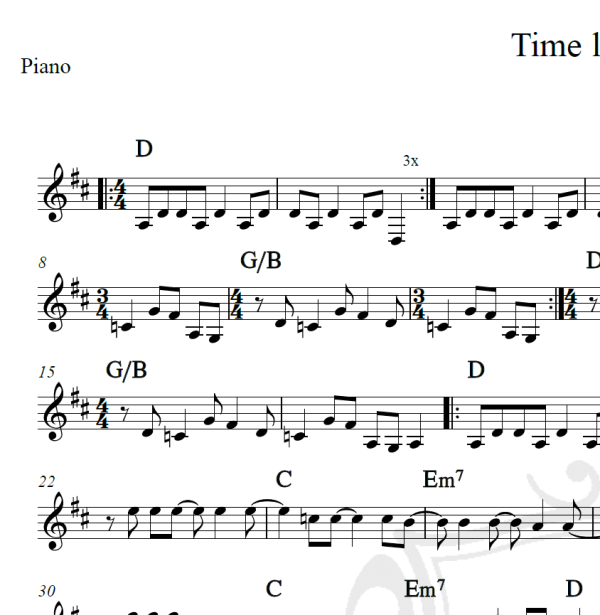 Time like these - Foo Fighters - Piano