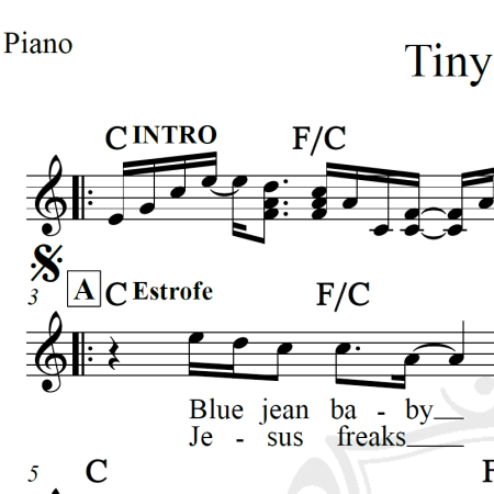 Tiny dancer - Elton John - Piano/Vocal