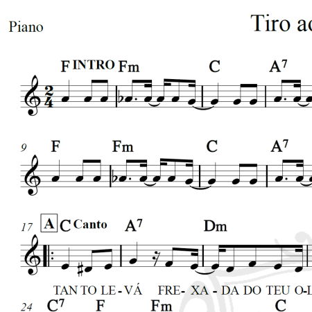 Tiro ao Álvaro - Elis Regina - Piano/Vocal