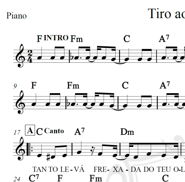 Tiro ao Álvaro - Elis Regina - Piano/Vocal