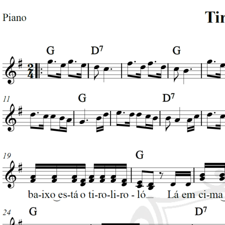 Tiro liro - Roberto Leal - Piano/Vocal