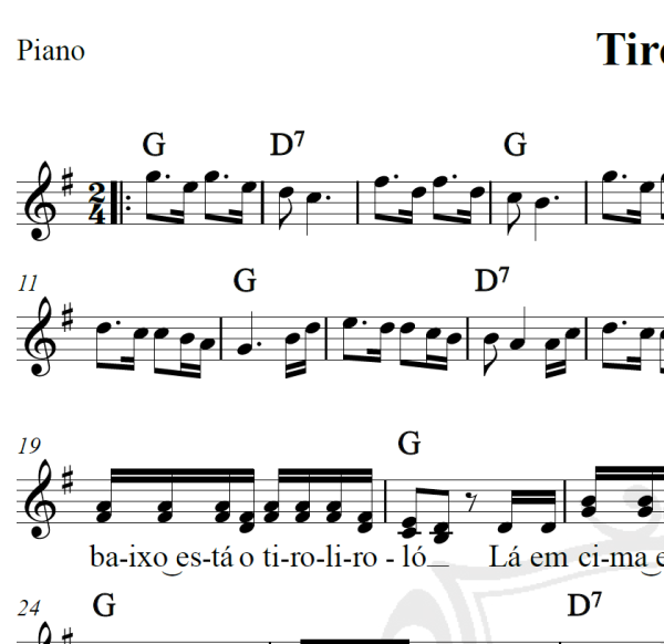 Tiro liro - Roberto Leal - Piano/Vocal
