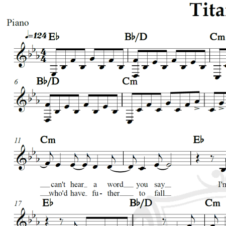 Titanium - David Guetta - Piano/Vocal